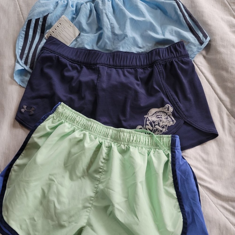 Lot of (3) Athletic Shorts Nike Adidas Under Armour Size Med